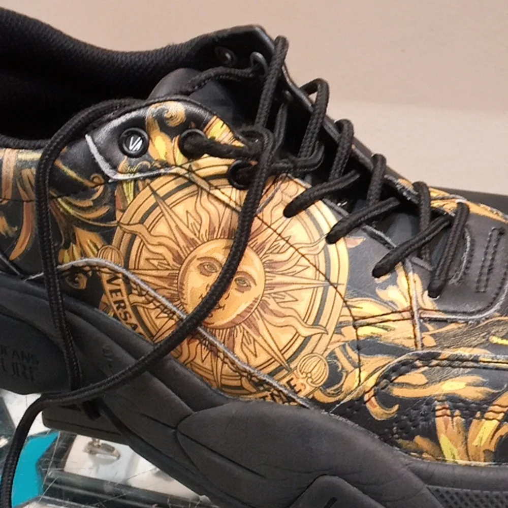 Versace Black & Gold Baroque Men’s Sneakers